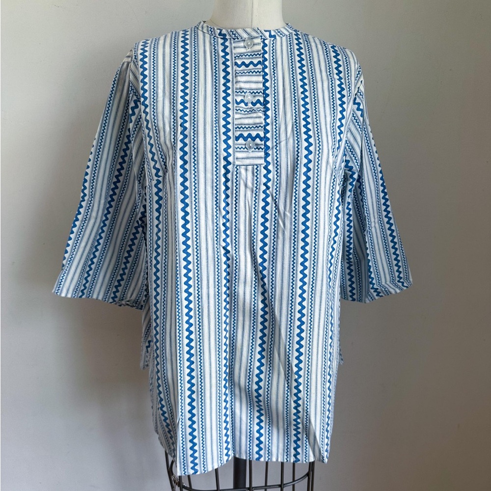 ⭐️3/$30⭐️ (bundle deal) Vintage 1950s Zig Zag print Maternity Top / L
